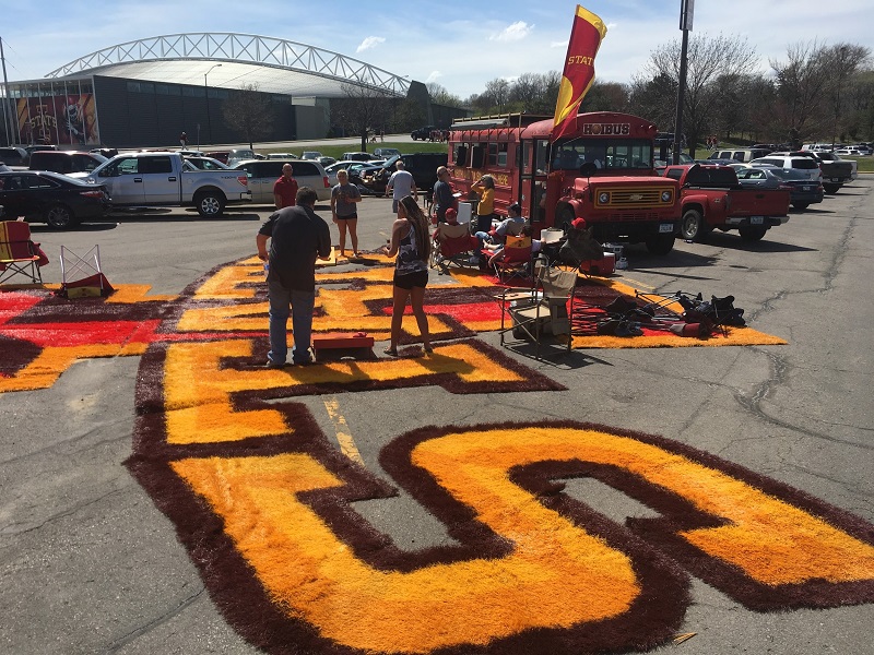 Football tailgating in RV