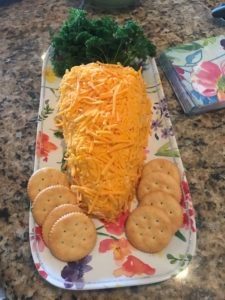 The year we had a carrot-shaped cheeseball. 