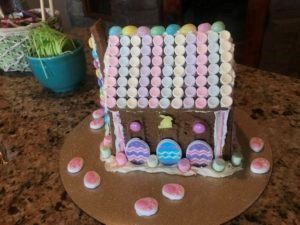 Easter gingerbread house