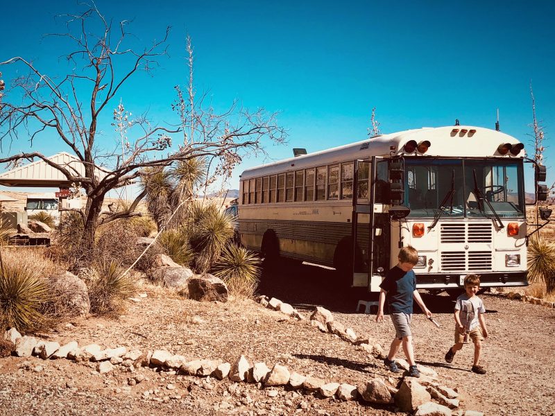 City of Rocks State Park Campground in New Mexico. 