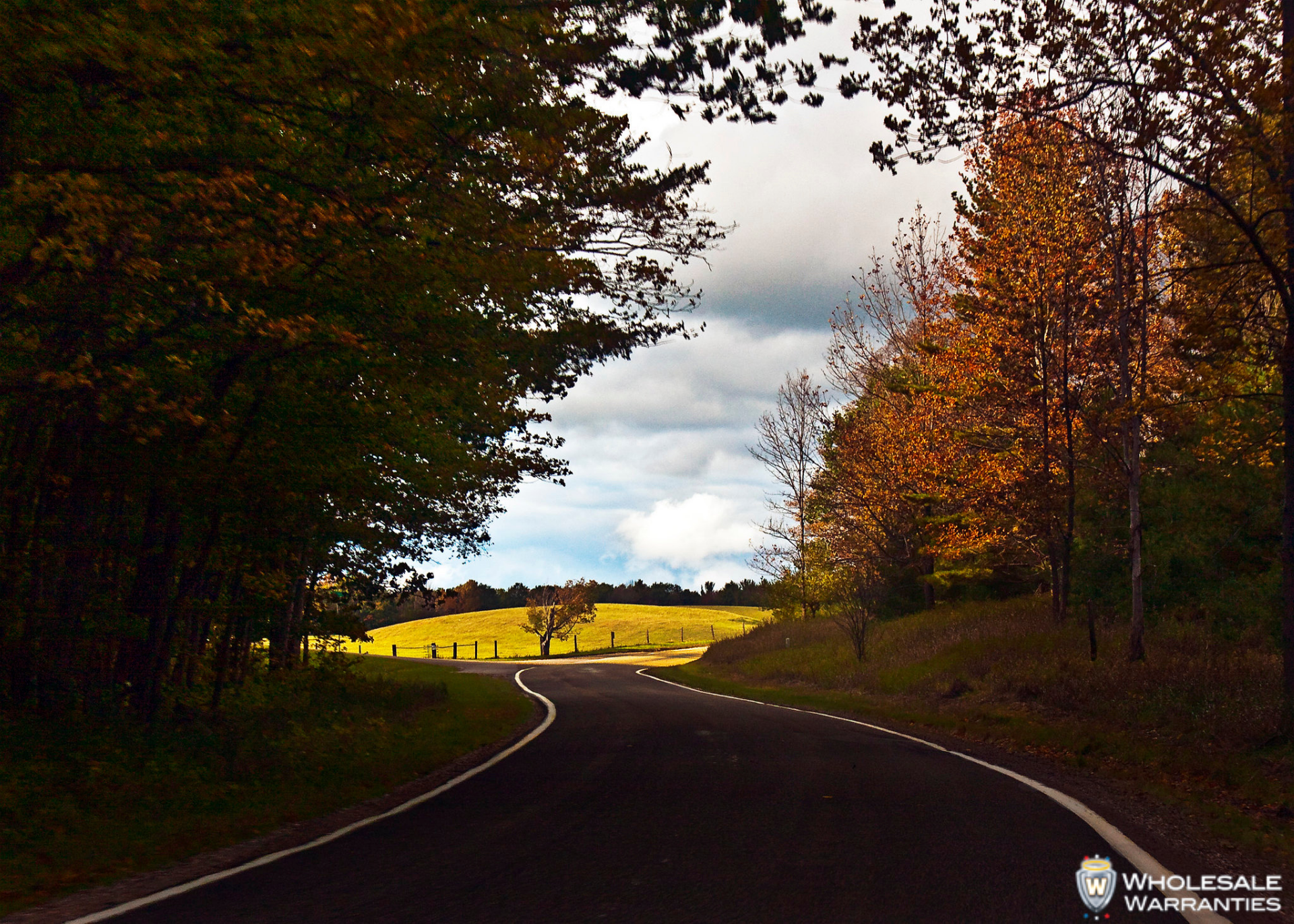 Tunnel of Trees, Michigan, in fall