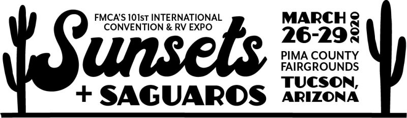 Logo for FMCA's 101st International Convention & RV Expo in Tucson, AZ