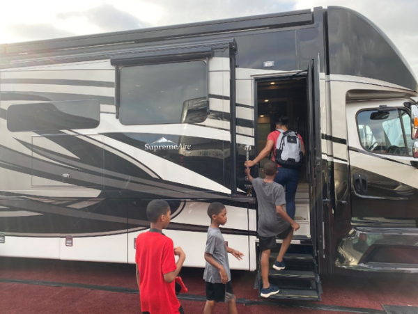 Doing some shopping at the  Florida RV Supershow