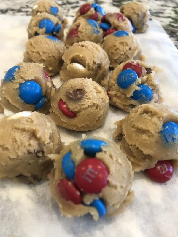 patriotic cookie dough