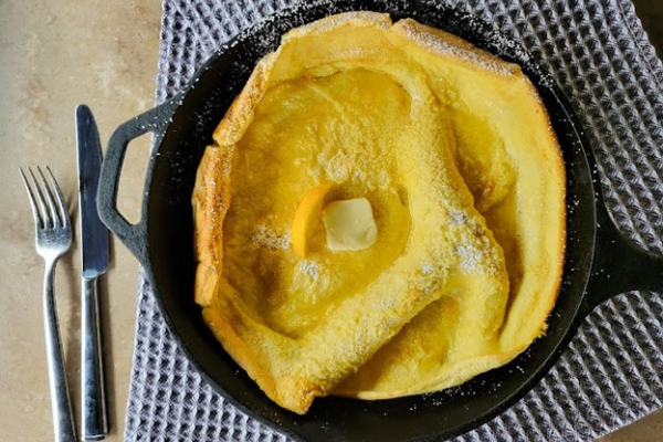 Savory Dutch Baby Dutch Oven Camping Recipe {Easy Breakfast}