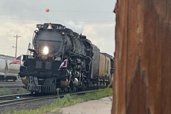 Union Pacific Big Boy Steam Engine entering the station