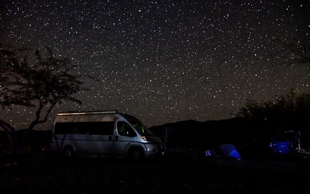 Campervan night sky