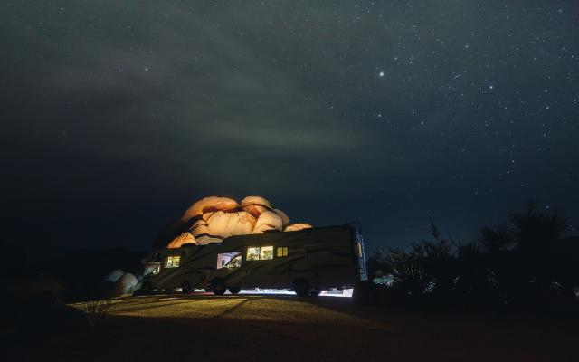 RV camping and light pollution